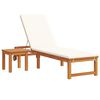 vidaXL Șezlong 2 buc. Lemn Solid de Acacia Maro