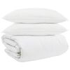 vidaXL Set de Pături cu pernă 3 pcs Alb Pene de rață