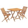 vidaXL Set de grădină bistro pliabil cu 3 piese 3 buc. natural