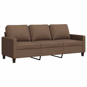 vidaXL Canapea cu 3 locuri, maro, 180 cm, material textil