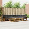 vidaXL Set de canapele de exterior cu pernă 6 pcs Natural și Antracit