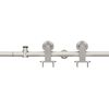 vidaXL Set piese pentru ușă glisantă, argintiu, 183 cm oțel inoxidabil