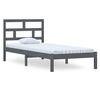 vidaXL Cadru de pat, gri, 100x200 cm, lemn masiv de pin