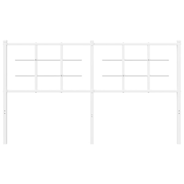 vidaXL Tăblie de pat de schimb metalică, alb, 150 cm