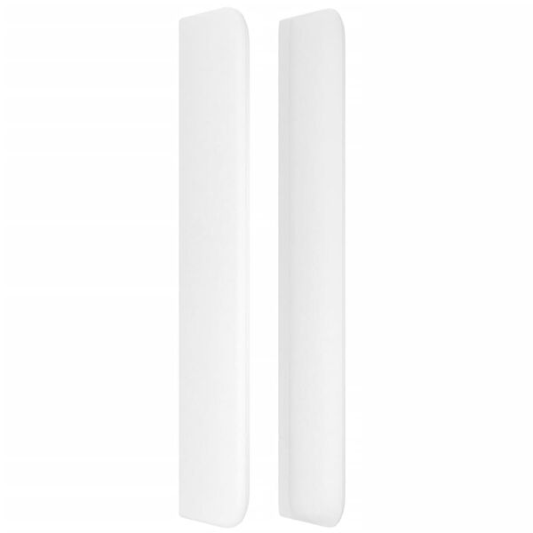 vidaXL Tăblie de pat cu aripioare, alb, 103x16x118/128 cm, piele eco