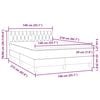 vidaXL Pat box spring cu saltea, roz, 140x210 cm, catifea