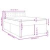 vidaXL Pat box spring cu saltea, crem, 140x200 cm, textil