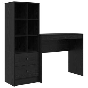vidaXL Birou Stejar Negru 135,5 x 40 x 127 cm 2 buc.