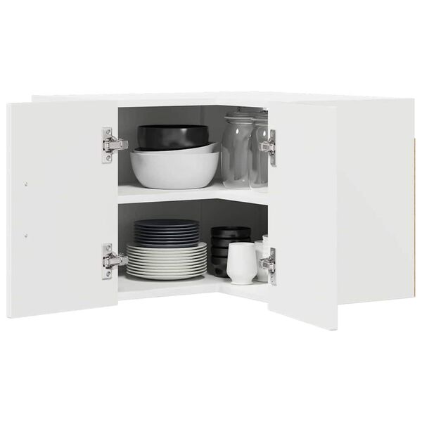 vidaXL Dulap de bucătărie Alb lucios 57 x 57 x 40 cm Lemn compozit