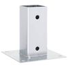 vidaXL Baze stâlp pătrate 4 buc Argintiu 61x61 mm Oțel galvanizat