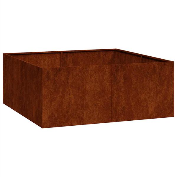vidaXL Jardinieră Rusty 100x100x40 cm Oțel pentru intemperii