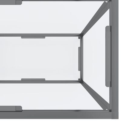 vidaXL Masă consolă, transparent, 140x35x75,5 cm, sticlă securizată
