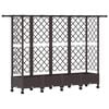 vidaXL Pat Ridicat cu Trellis și Acoperiș Maro 202,5 x 40 x 127 cm PP