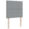 vidaXL Pat box spring cu saltea, gri deschis, 90x190 cm, textil