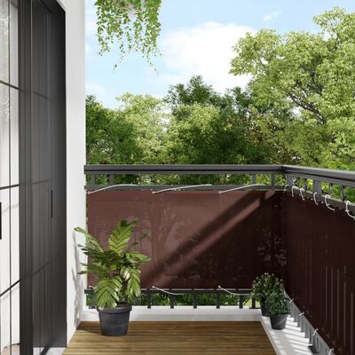 vidaXL Paravan de balcon, maro, 75x700 cm, 100% poliester oxford