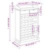 vidaXL Raft pentru vin Maro 90 x 60 x 30 cm Lemn de pin solid