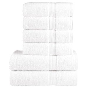 vidaXL Set de prosoape premium SOLUND, 6 piese, alb, 600 g/m&sup2;