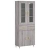 vidaXL Dulap &icirc;nalt, gri sonoma, 69,5x34x180 cm, lemn compozit
