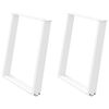vidaXL Picioare de masă în formă de U, 2 buc., alb, 70x(72-73) cm, oțel