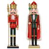 vidaXL Crăciun Nutcracker TURKU 2 buc. Roșu și Negru 50 cm