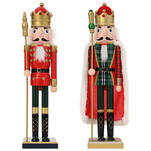 vidaXL Crăciun Nutcracker TURKU 2 buc. Roșu și Negru 50 cm