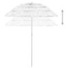vidaXL Umbrelă de soare de plajă Hawaii, alb, 180 cm