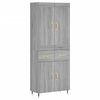 vidaXL Dulap &icirc;nalt, gri sonoma, 69,5x34x180 cm, lemn compozit