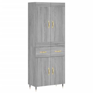 vidaXL Dulap &icirc;nalt, gri sonoma, 69,5x34x180 cm, lemn compozit