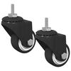vidaXL Roată pivotantă 2 buc. Negru 40,4 x 40,4 x 19,7 mm