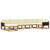 vidaXL Set de canapele de exterior 7 buc. Natural și Crem
