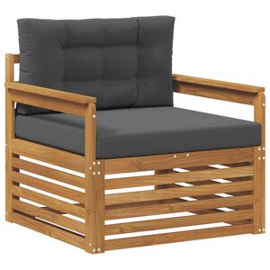 vidaXL Canapea de exterior Lemn de acacia solid și poliester