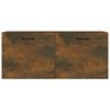 vidaXL Comodă perete, stejar fumuriu, 80x35x36,5 cm, lemn prelucrat