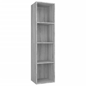vidaXL Bibliotecă/dulap TV, gri sonoma, 36x30x143 cm, lemn prelucrat