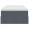 vidaXL Pat cu saltea și spațiu de depozitare Gri &icirc;nchis 90 x 190 cm