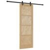 vidaXL Ușă glisantă Natural și Negru 73,5 x 211 cm Lemn masiv de pin