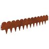 vidaXL Margine pentru gazon 10 pcs 103 x 20 cm Oțel Ruginit