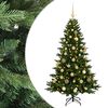 vidaXL Brad de Crăciun artificial cu glob 120 cm 150 LED-uri Alb cald