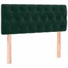 vidaXL Pat box spring cu saltea, verde &icirc;nchis, 90x200 cm, catifea