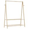 vidaXL Cuier pentru haine cu rafturi, 132x45,5x150,5 cm, bambus