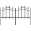 vidaXL Gard de Grădină Woerden 240 x 140 cm Oțel vopsit &icirc;n pulbere Gri