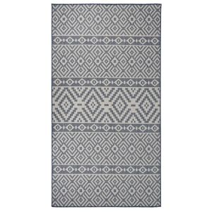 vidaXL Covor de exterior, dungi albastre, 80x150 cm, țesătură plată