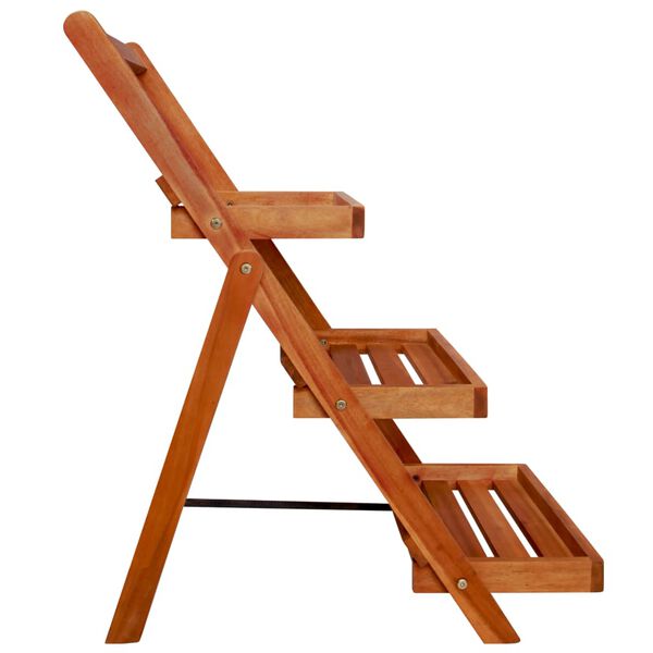 vidaXL Suport de plante, 3 niveluri, 50x63x80 cm, lemn masiv de acacia