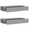 vidaXL Dulapuri de perete cu sertare, 2 buc. gri, 60x23,5x10 cm, MDF