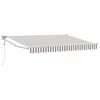vidaXL Copertină retractabilă Gri deschis și alb. 3,5 x 2 m