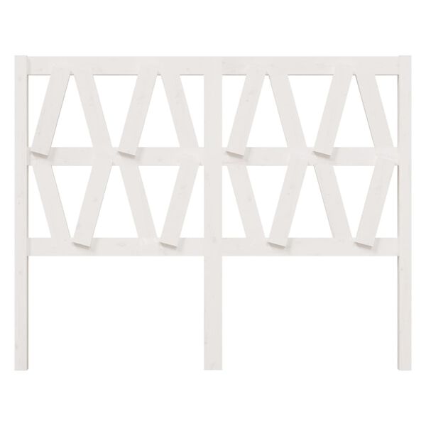 vidaXL Tăblie de pat, alb, 126x4x100 cm, lemn masiv de pin