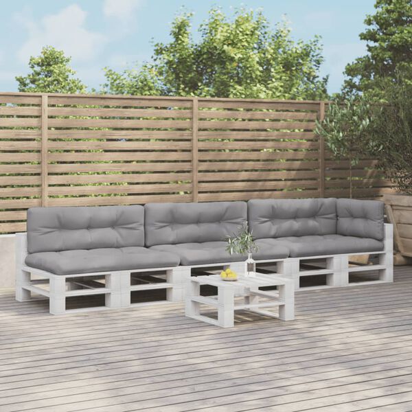 vidaXL Perne de paleți, 7 buc., gri, material textil