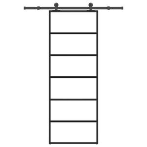 vidaXL Ușă glisantă cu set feronerie, 76x205 cm, sticlă ESG/aluminiu