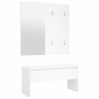 vidaXL Set de mobilier pentru hol, alb, lemn prelucrat