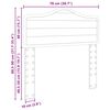 vidaXL Tăblie cap cu headboard Gri Sonoma 75 cm Lemn compozit