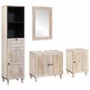 vidaXL Set de mobilier pentru baie cu sertar 4 pcs Alb Lemn compozit